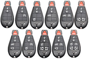 New: Chrysler Fobik Smart Key Shell Package (11 pieces)