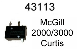 Curtis 2000/3000 microswitch - McGill brand (43113) Limited Supply