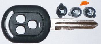 New: Buick 3 button remote shell with buttons