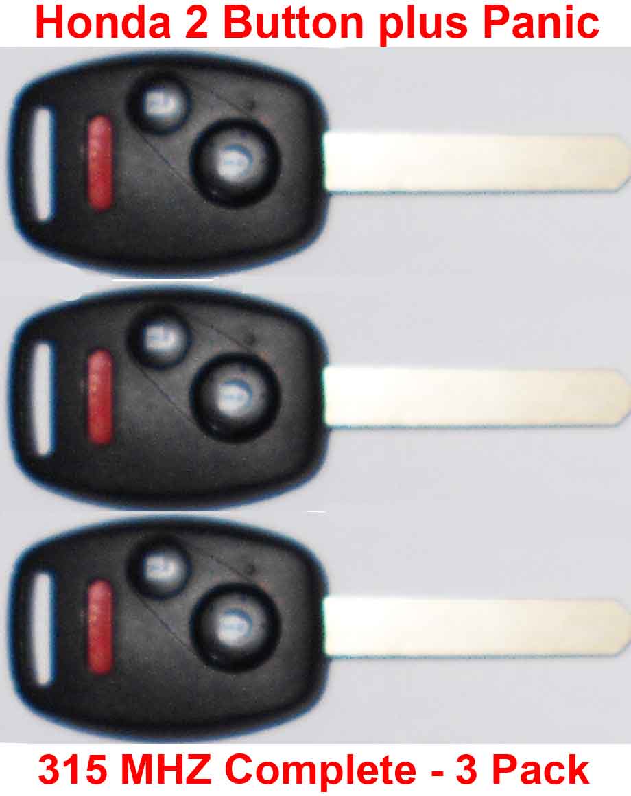 New: Honda 2 Button Plus Panic Complete - 3 Pack