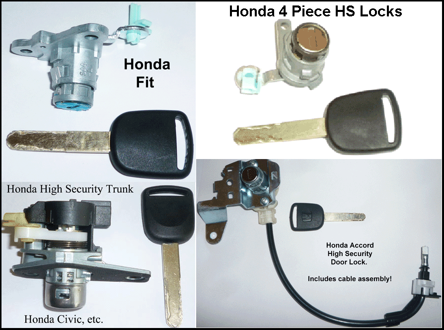 Set of 4 Honda HS locks.