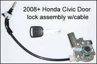 New: 2008+ Honda Civic HS door lock with cable assembly.