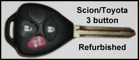Scion/Toyota 3 Button Remote Key (refurbished)