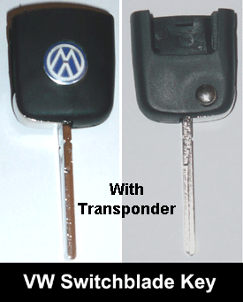 VW High Security, flip blade, with transponder chip