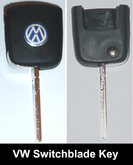 VW High Security, flip blade, without transponder chip
